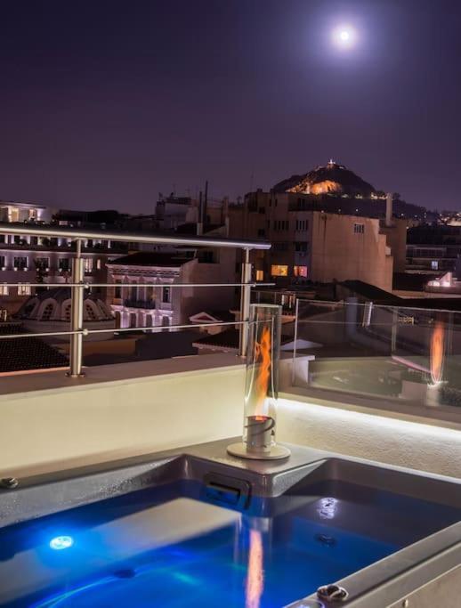 Heated Plunge Pool & Firepit Acropolis Penthouse Leilighet Athen Eksteriør bilde