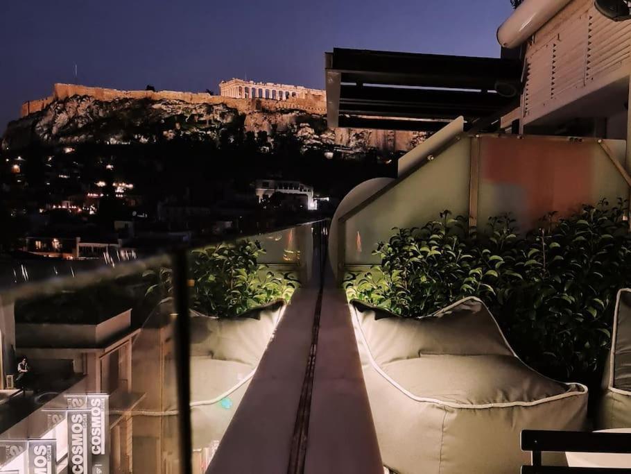 Heated Plunge Pool & Firepit Acropolis Penthouse Leilighet Athen Eksteriør bilde