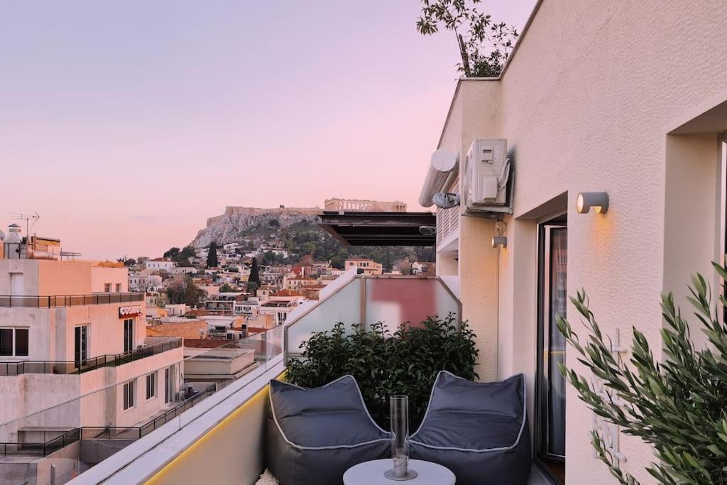 Heated Plunge Pool & Firepit Acropolis Penthouse Leilighet Athen Eksteriør bilde